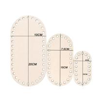 Conjunto De Base Para Cesta De Crochê Inacabada, 3 Peças, Madeira De Poplar, DIY Para Artesanato