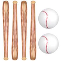 Conjunto de bastão e bola de beisebol infláveis Lewtemi, 6 unidades de 75 cm