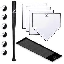 Conjunto de bastões de beisebol Grand Slam, inclui 1 bastão de plástico, 6 bolas e 4 bases de lançamento para jovens, adolescentes e adultos Conjunto de bastões de beisebol Grand Slam, inclui 1 bastão de plástico, 6 bolas e 4 bases de lançamento para jovens, adolescentes e adultos