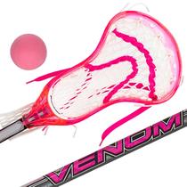 Conjunto de bastões de lacrosse Franklin Sports Venom Kids Pink 34"