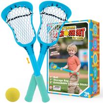 Conjunto de bastões de lacrosse para crianças Aywewii ajustável 46-58 cm 3+ Y