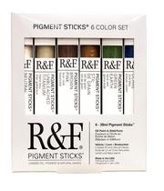 Conjunto de Bastões de Pigmento R&F Tons Terrosos 6x38ml Conjunto de Bastões de Pigmento R&F Tons Terrosos 6x38ml