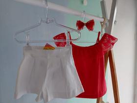 Conjunto de bata e short 4 anos menina d viller Conjunto de bata e short 4 anos menina d viller