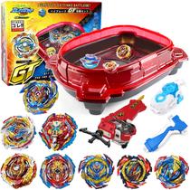 Conjunto de Batalha Beyblade Burst com 8 Lâminas e Estádio