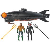 Conjunto de batalha DC Comics Aquaman vs Black Manta com bonecos de 4 polegadas