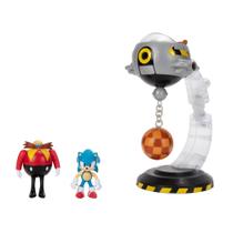 Conjunto de batalha Sonic The Hedgehog Egg Mobile com Sonic e Dr. Eggman