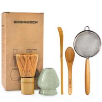 Conjunto de batedor para chá matcha SHONMISEN, kit cerimonial de 5 peças