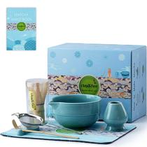 Conjunto de batedores Matcha Clay&Fire Ceramic Matcha Bowl, 8 peças, azul Conjunto de batedores Matcha Clay&Fire Ceramic Matcha Bowl, 8 peças, azul