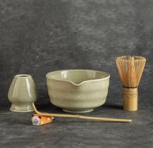 Conjunto de batedores Matcha HCAYSHY Matcha Bowl Whisk Stand Scoop 500 ml