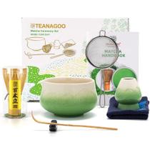 Conjunto de batedores Matcha TEANAGOO, 7 peças, Green Ceremony, com tigela de 560 ml