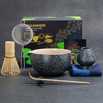 Conjunto de batedores Matcha TEANAGOO Black, 7 peças para cerimônia com tigela Conjunto de batedores Matcha TEANAGOO Black, 7 peças para cerimônia com tigela