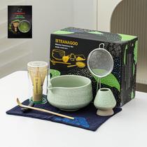 Conjunto de batedores Matcha TEANAGOO Green, 7 peças para cerimônia com tigela