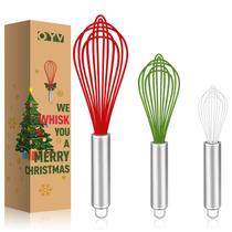 Conjunto de batedores OYV Christmas de 3 tamanhos (30 cm, 25 cm, 20 cm) em aço inoxidável