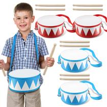 Conjunto de bateria Boao Kids, 4 peças com alça ajustável e 4 baquetas Conjunto de bateria Boao Kids, 4 peças com alça ajustável e 4 baquetas