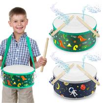 Conjunto de bateria Boao Kids para criança de 8 polegadas com alça e 4 baquetas Conjunto de bateria Boao Kids para criança de 8 polegadas com alça e 4 baquetas