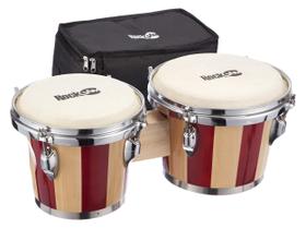 Conjunto de bateria Bongo RockJam 7 e 8 com bolsa acolchoada e chave de afinação