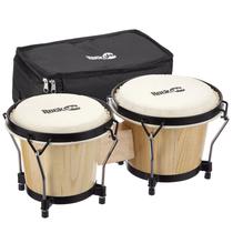 Conjunto de bateria Bongo RockJam 7 e 8 com bolsa acolchoada e chave de afinação