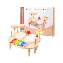 Conjunto De Bateria De Xilofone De Madeira Para Crianças Montessori Instrumentos Musicais Brinquedos