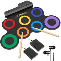 Conjunto de Bateria Elétrica ROCKSOCKI 7 Pads para Crianças - com Fone de Ouvido e Bolsa