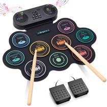 Conjunto de Bateria Eletrônica Anpro 9 Pads - com Alto-Falantes Duplos e Bluetooth
