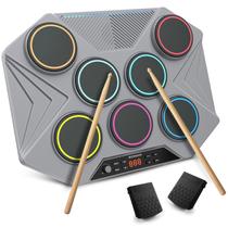 Conjunto de Bateria Eletrônica de Mesa ROCKSOCKI - 7 Pads com USB-MIDI