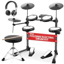 Conjunto de bateria eletrônica Pyle com 4 Quiet Mesh Pads 180 Sound