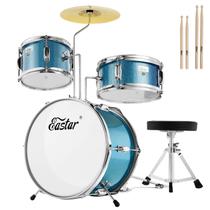Conjunto de Bateria Infantil Eastar - 3 Peças para Iniciantes com Trono e Prato