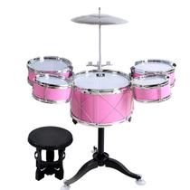 Conjunto de Bateria Infantil para Crianças de 3 a 6 Anos, Bateria Rock Jazz (rosa) Conjunto de Bateria Infantil para Crianças de 3 a 6 Anos, Bateria Rock Jazz (rosa)