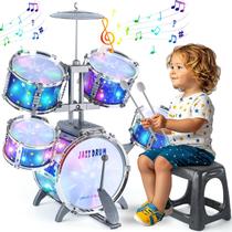 Conjunto de bateria LinseyFun atualizado para crianças de 1 a 3 anos e crianças de 3 a 5 anos