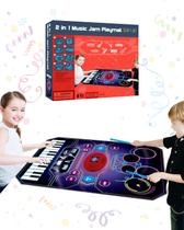Conjunto de bateria Music Jam Mat SUNLIN 2 em 1 e piano de 3 a 6 anos