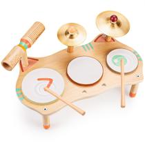 Conjunto de bateria OATHX Kids para crianças de 3 anos ou mais com brinquedos musicais de madeira