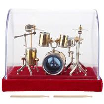 Conjunto de bateria para instrumentos musicais em miniatura FTVOGUE Home Decor Conjunto de bateria para instrumentos musicais em miniatura FTVOGUE Home Decor