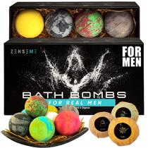 Conjunto de Bath Bombs ZenSeMe - 8 Fragrâncias Orgânicas de 70g para Homens