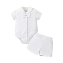 Conjunto De Batismo Branco De Verão Para Bebês Meninos De 1 Ano, Conjunto De Cavalheiro Com Colete E Conjunto De Batismo Branco De Verão Para Bebês Meninos De 1 Ano, Conjunto De Cavalheiro Com Colete E