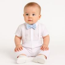 Conjunto de Batizado Para Bebê Menino com Gravata Pedro