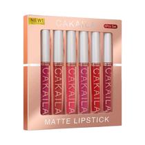 Conjunto De Batom Líquido Nude Fosco 10/6 PCS Brilho Labial Não Pegajoso De Longa Duração À Prova