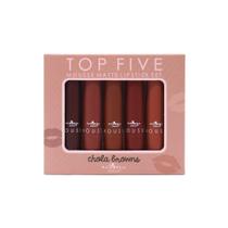 Conjunto de batons Italia Deluxe Top Five Mousse Matte Chola Browns