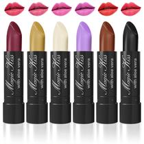 Conjunto de batons Magic Kiss Color Changing Matte, 6 unidades com aloe vera
