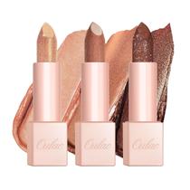 Conjunto de batons Oulac Moisture Nude Brown 3 peças com óleo de rosa damasco Conjunto de batons Oulac Moisture Nude Brown 3 peças com óleo de rosa damasco