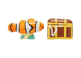 Conjunto de baús de cerâmica Food Shaker Pearhead para peixes e tesouros