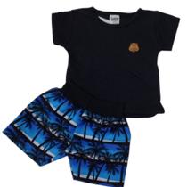 Conjunto de bebê camiseta e short menino Belo