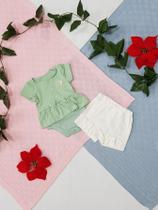 Conjunto de Bebê Com Body com Shortinho Menina