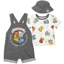 Conjunto de Bebé Harry Potter para Niños - 3 Piezas: Pantalones Cortos, Camiseta y Sombrero 6-9 Meses