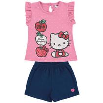 Conjunto de Bebê Hello Kitty Rosa com Marinho