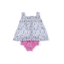 Conjunto de Bebê Menina Otolina Vestido C/ Calcinha Folhas Pink Conjunto de Bebê Menina Otolina Vestido C/ Calcinha Folhas Pink