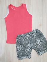 Conjunto De Bebê Menina Tamanho 1 Com Shorts Tampa Fralda