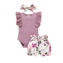 Conjunto de Bebê Menina Tiny Cutey Macacão com Babados e Shorts Floral Conjunto de Bebê Menina Tiny Cutey Macacão com Babados e Shorts Floral