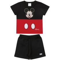 Conjunto de Bebê Mickey Preto com Vermelho