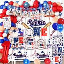 Conjunto de beisebol Party Kit cocomigo Rookie Year 1º aniversário Conjunto de beisebol Party Kit cocomigo Rookie Year 1º aniversário