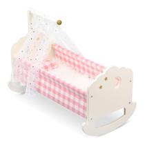 Conjunto de berço Baby Doll Pithfor Wooden para bonecas de 18 polegadas com roupa de cama